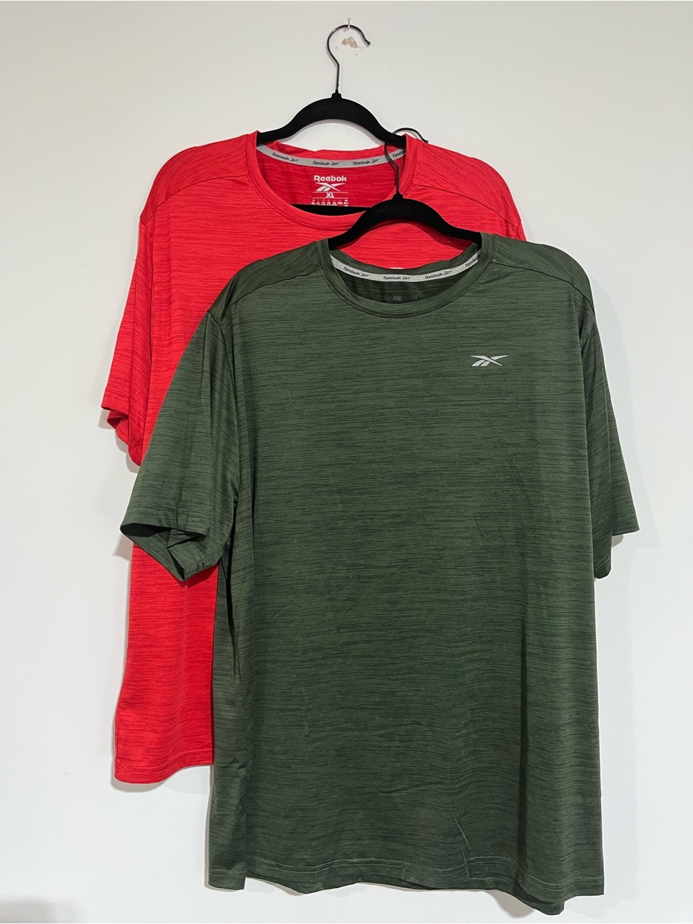 Reebok Olive Green and Red Short-Sleeve Performance Tees (2-Pack)